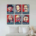 A4 size Framed Wall posters Movie Characters Aesthetic Celebrity Breaking Bad John Wick God father James Bond Jack Sparrow Phycho Wall posters wall decorations. 