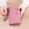 Long Women's Wallet Female Purses Tassel Coin Purse Card Holder Wallets Double Zipper Pu Leather Clutch Luxury Money Phone Bag. 