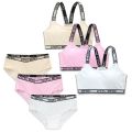 Girls Training Bras Panties Kids Cotton Underwear Sets Teens Students Bra Vest and Panties Wireless Girls Sports Bra 8-16Y. 
