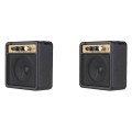 2X Mini Guitar Amplifier Amp Speaker 5W with 6.35mm Input 1/4 Inch Headphone Output Supports Volume Tone Adjustment. 