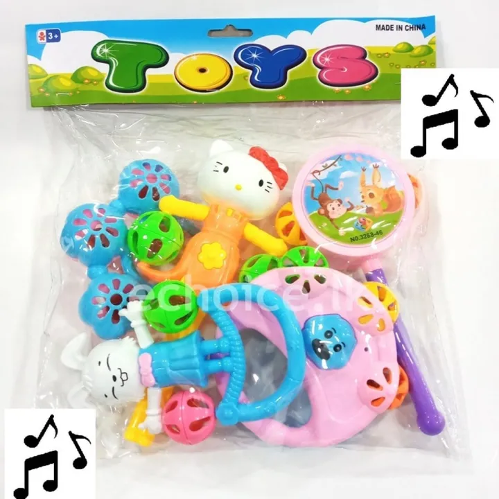 Shaking Making Crisp Sound Hand Hammer Toy/Baby Toddler Sound Toy Bell Set For Baby/Newborn baby
