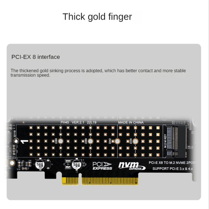 RAID%20Card%20PCI-E%20X8%20Double%20Disk%20RAID%20Card%20NVME%20M.2%20M%20KEY%20SSD%20Expansion%20Adapter%20Extended%20Dual%20NVME%20RAID%20PCI-E%20X8%20Split%20Card%20-%20Image%204