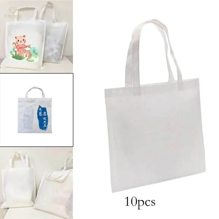 10%20Pieces%20White%20Reusable%20Sublimation%20Blank%20Shopping%20Bag%20Personalised%20Beach%20Tote%20Bag%20for%20DIY%20-%20Image%204