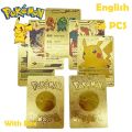 pokemon cards golden Pokemon Cards Metal Gold Silver Vmax GX Card Box Mewtwo Pikachu Rare Collection Battle Trainer Card Children Toys Birthday GiftsParty Games Crafts. 
