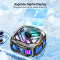 Doomhot Phone Cooler 2 In 1 Mobile Phone Radiator Semiconductor Fast Cooling And Heat Dissipation Portable Mobile Phone Radiator With Digital Display Suitable for Live Streaming Mobile Game. 