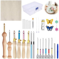 35Pcs Punch Needle Kit Punch Needle Tool for Embroidery Floss Stitching Beginner. 