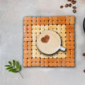 1 PC Wooden Placemats Dining Table Mats / Tea Cups and plates Table Decor / Wooden Coaster Mats / Insulation Wooden Pad Coaster / Kitchen Supplies Dining Table Mats. 