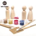 Girl】 10PCS 65mm,55mm,43mm,35mm Peg Girl Boy Wood Dolls Kids Decor Handmade DIY Unfinished Wooden Peg Dolls Blank. 