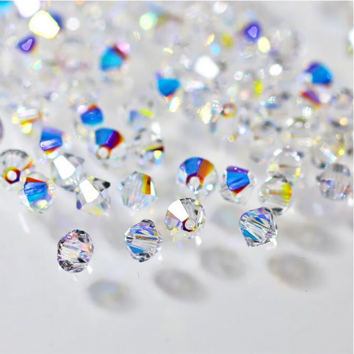 Exquisite Clear Crystal Beads -3mm 4mm 5mm 6mm 8mm -Glass Crystal Bicone Bead -for Making Jewelry Necklace & Bracelet
