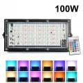 50W / 100W RGB LED Flash Light with Remote Control Waterproof LED Flasher Colour LED Flood Light Party Light RGB Flasher Colour Flasher. 
