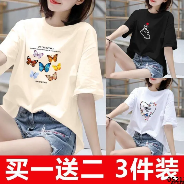 Set%20of%20two%20pieces/off%20student%20bottoming%20women's%20three%20tops%20new%20T-shirt%20T-shirt%20spring%20and%20autumn%20Korean%20version%20short-sleeved%20loose%20shirt%20leisure%20-%20Image%204