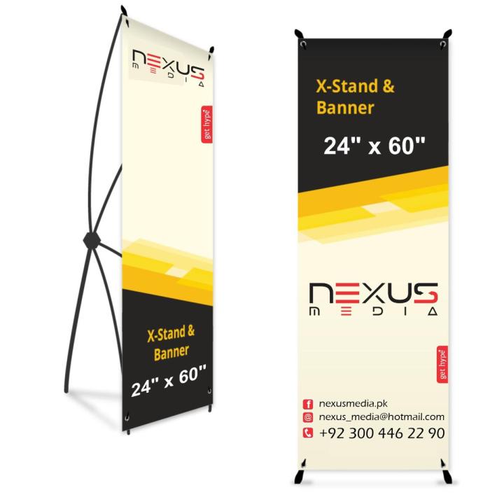 X stand banner Flex StandeeX stand banner Flex Standee Display Stand 2x5 feet for Marketing Promotions Flex Standee X Display Stand without PanaFlex