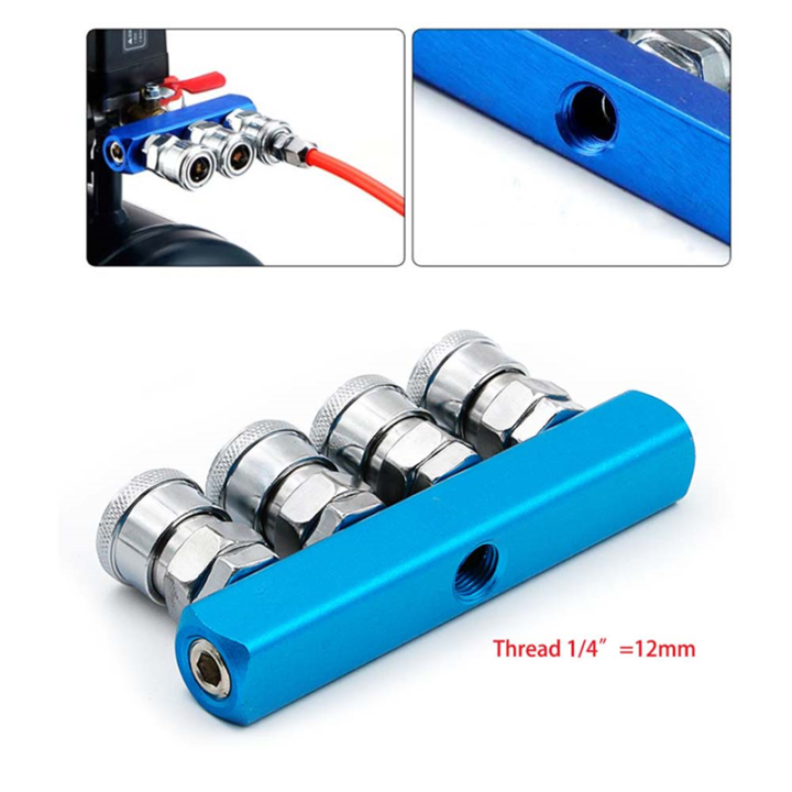 Coupler%20Pneumatic%20Distributor%204%20Way%20Air%20Hose%20Quick%20Connect%20Coupling%20Tool%201/4%20Bsp%20Thread%20-%20Image%204