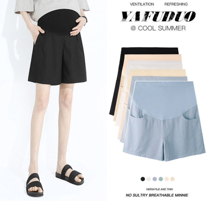 Shorts%20for%20Pregnant%20Women%20Women's%20Summer%20Wear%20Thin%20Pregnant%20Women's%20Pants%20Summer%20Leggings%20Wide%20Leg%20Pants%20Safety%20Pants%20Maternity%20Summer%20Dress%20-%20Image%202