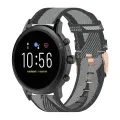22mm Stripe Weave Nylon Wrist Strap Watch Band for Fossil Gen 5 Carlyle, Gen 5 Julianna, Gen 5 Garrett, Gen 5 Carlyle HR. 