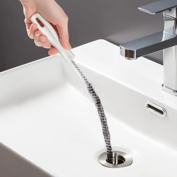 45CM Sewer Pipe Unblocker Drain T et Washbasin Sink Hair Cleaning Hook ...