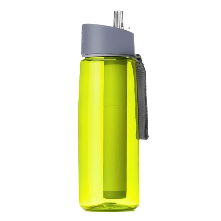 650ml Outdoor Water Filter Bottle Survival Camping Water Filtration Bottle Purifier for Camping Hiking Traveling Survival