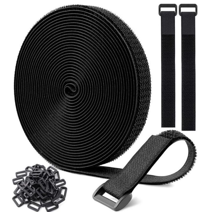 The one-piece strong Velcro self-adhesive cable harness tape and wire fixing cable manager can be reused