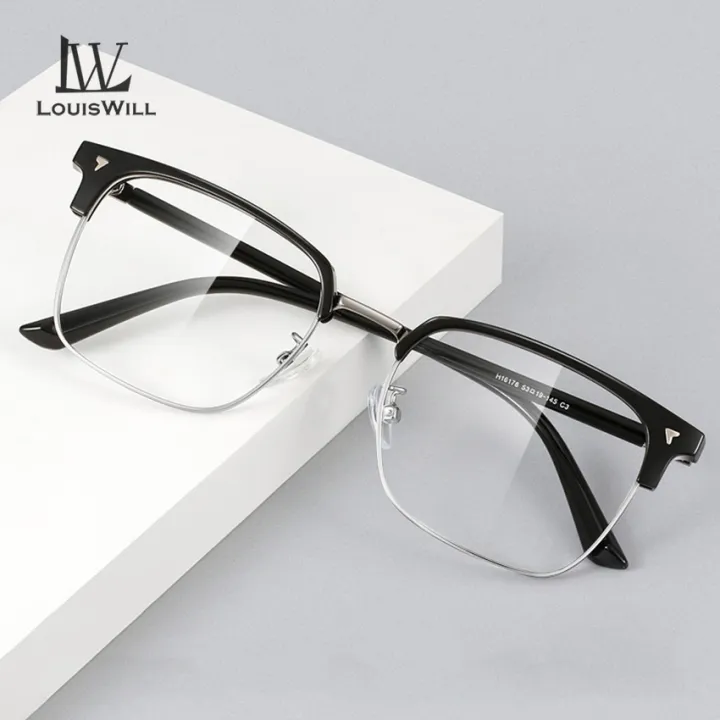 LouisWill%20Men%20TR90%20Non-Prescription%20Glasses%20Anti%20Blue%20Light%20Flat%20Mirror%20Eyewear%20Can%20Be%20Paired%20With%20Myopia%20Gasses%20Half%20Frame%20Design%20Outdoor%20Travel%20Men%20Trendy%20-%20Image%207
