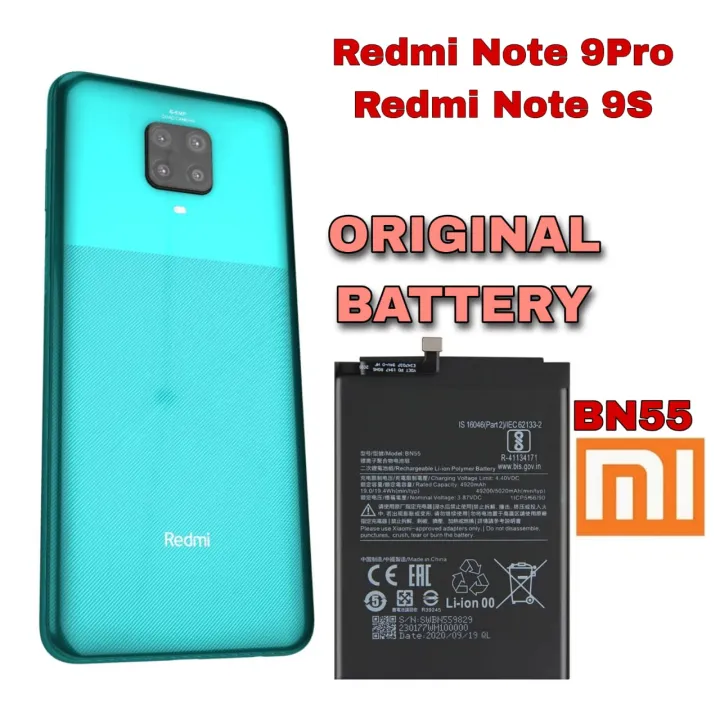 BN55%20Xiaomi%20Original%20Battery%20For%20Redmi%20Note%209S%20Note%209Pro%20Genuine%205020mAh%20Battery%20Redmi%20Note%209Pro%20Note%209S%20-%20Image%202