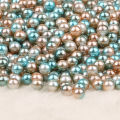 ABS Imitation Pearl Beads No Hole【Mixed-Size & Mixed-Color】Round Loose Beads Diy Jewelry Necklace Making. 