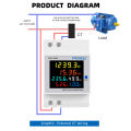 【FOOT SOFA】AC monitor 110V 220V 380V 100A Voltage Current Power Factor Active KWH Electric energy Frequency meter VOLT AMP. 