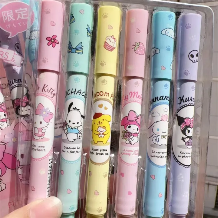 %E3%80%90The%20Quiet%20Page%E3%80%916pcs%20Sanrio%20Highlighter%20Pen%20Set%20Mymelody%20Kuromi%20Cinnamoroll%20Pom%20Pom%20Purin%20Pochacco%20Markers%20Stationery%20Mini%20Felt-Tip%20Highlighters%20-%20Image%206