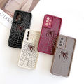 AMORVOR for Realme C11 2020 Back Cover Soft Square Ladder Grey Spider Print Silicone Camera Protection Phone Case. 