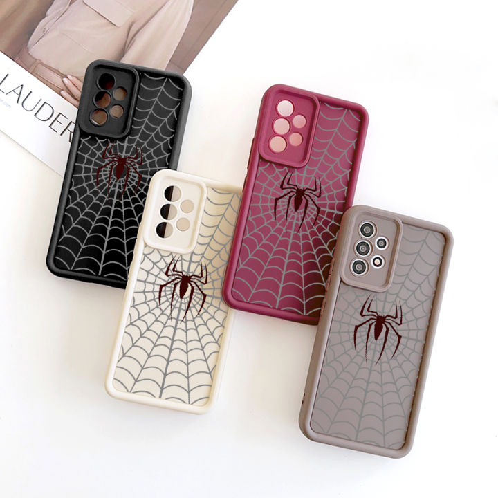 AMORVOR%20for%20Realme%20C11%202020%20Back%20Cover%20Soft%20Square%20Ladder%20Grey%20Spider%20Print%20Silicone%20Camera%20Protection%20Phone%20Case%20-%20Image%204