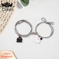 Carat Love Heart Magnet Suction Bracelet Ghost Pendant Couple Bracelet Halloween Jewelry Gift for Men Women. 