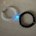 Enacolor 2Pcs/Pair Love Men and Women Luminous Couple Bracelet Romantic Love Beads String Bracelet Gifts. 
