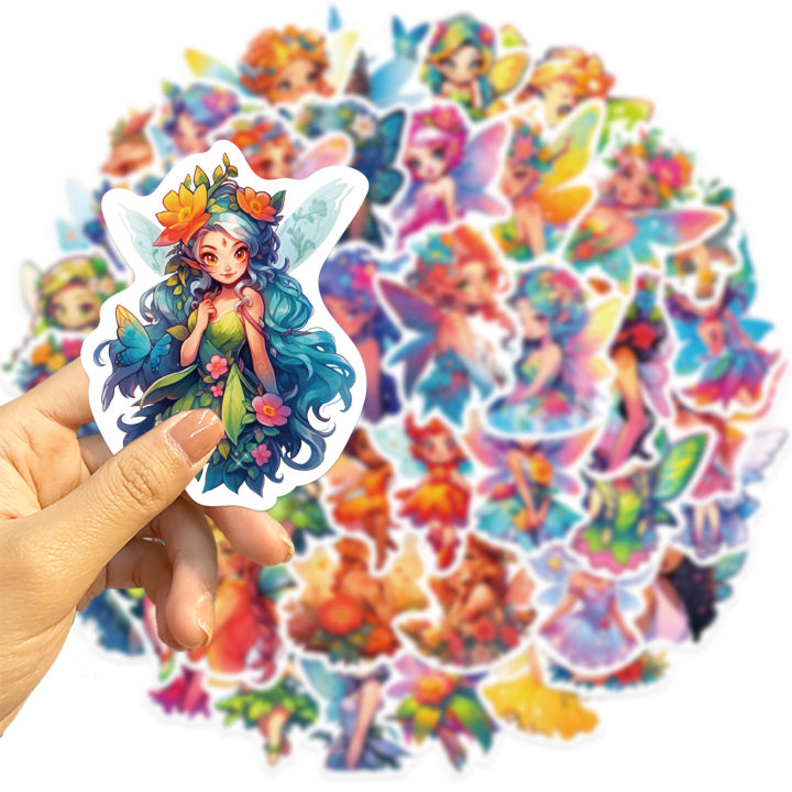 20/40pieces Fairy Stickers Colorful Fantasy Fairies and Angels Stickers