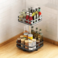 2 layer rotatable spice rack, kitchen spice rack, 2 Tier spice rack, Square shape spice rack. 