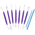 9 Pieces Plastic Clay Modeling Tools Ceramic Pottery Tool Kit for Shaping and Sculpting. 