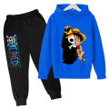 One Piece Hoodie Set Boys Luffy Clothing Spring Autumn Cartoon Anime Sweatshirt Suit Hoodies Long Pants 2pcs Kids Outfits. 