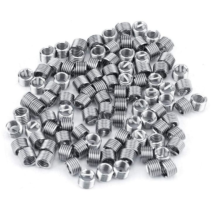 100Pcs Wire Insert Thread, Heli Coil Thread Repair Stainless Steel