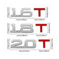 3D Metal Car Trunk Engine Displacement Scale Emblem Badge Auto Stickers 1.3T 1.4T 1.5T 1.6T 1.8T 2.0T 2.2T 2.4T 2.5T 2.8T 3.0T. 