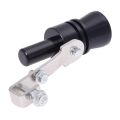 FORIDE 2X Aluminum Turbo Sound Whistle Exhaust Pipe Tailpipe BOV Blow-Off Valve Simulator Black (Size XL). 