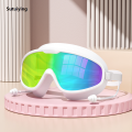 Sutuiying Original Swimming Goggles Big Frame Swimming Goggles Big Frame HD Wide View Anti-Fog UV Protection Swimming Goggles for Adults No Leaking. 