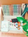 Combo Pack of 6 PCS Aesthetic Cute Cat Paw Highlighters || 4 PCS Magic Erasable Gel Pen || and Unicorn Pouch (Stationery Combo for Kids Best Gift). 