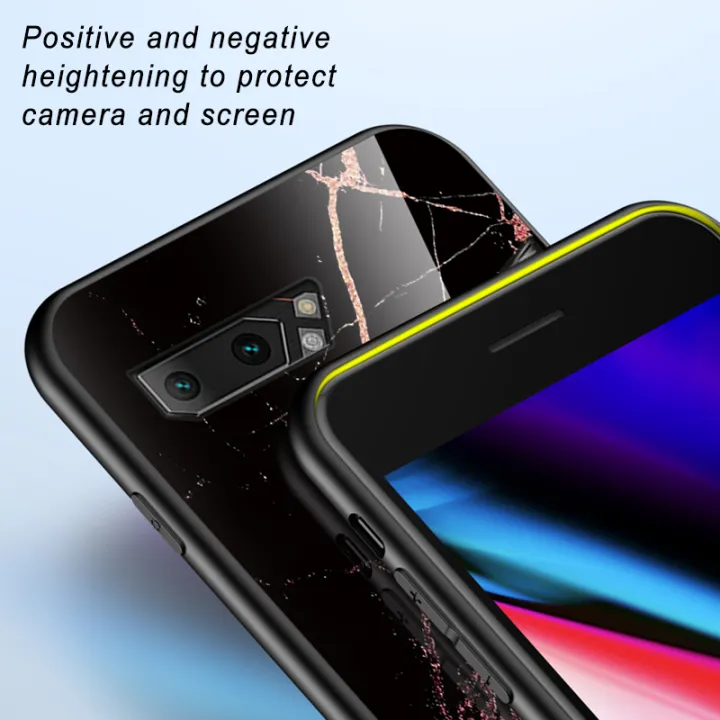 Biruiqu%20For%20ASUS%20ROG%20Phone%202%20ROG%202%20ZS660KL%20Shockproof%20Fashion%20Marble%20Tempered%20Glass%20Back%20Case%20Cover%20-%20Image%205