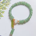 【Good sharing!】Guofeng New Chinese Style Bamboo Bracelet Female Girlfriend Couple High-grade Imitation Hetian Jade White Jade High-rise Bamboo Leaf Bracelet. 