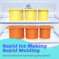 1PC Ice Grid Mold Silicone Ice Cube Maker With Lid For Making 3 Hollow Cylinder MLK. 