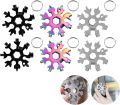 18-in-1 Snowflake Multi-Tool Stainless Steel Snowflake Keychain Tool,Snowflake Screwdriver Tactical Tool. 