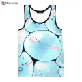 Hot game rimuru pest fashion summer Men tank tops sleeveless spring Harajuku personality 3D printed beach tops tees 6XL. 