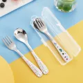 Children'S Stainless Steel Spoon Cartoon Car Pot Spoon Soup Bun Home Kitchen Essential Cute Tableware Children'S Spoon Fork. 