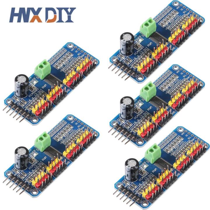 1-5pcs Pca9685 16 Channel 12-Bit Pwm Servo Motor Driver I2c Module ...