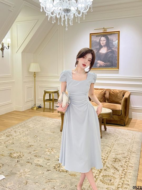 Formal%20dress%20square%20dinner%20ceremony%20pleated%20thin%20cheese%20actress%20c%20women's%20dress%20method%20-%20Image%206