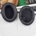 2pcs PU Leather Earpads for Sony WH1000XM4 Black with Buckle Soft Protein Material Noise Isolation. 