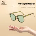 LouisWill Folding Sunglasses In Round Packaging Handbag Decorative Sun Glasses Outdoor Travel Sunscreen Sunglasses Women UV400 Trendy Sunglasses For Women Round Chic Retro Sunglasses. 
